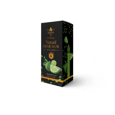 Bergamot oil bottle by HORAS – natural essential oil for skin, hair, and aromatherapy