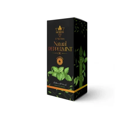 Horas Premium Peppermint Oil for hair and scalp care, helping refresh the scalp and enhance healthier-looking shiny hair.