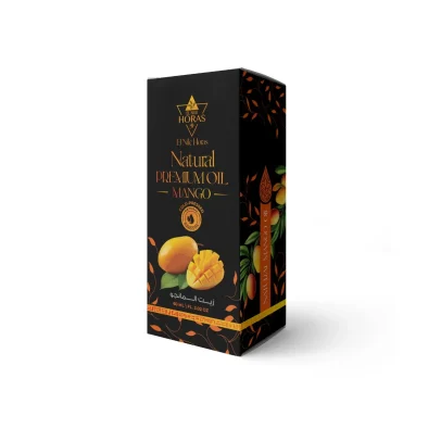 Horas Premium Mango Oil for skin and hair care, helping nourish, soften, and enhance healthy-looking radiance and shine.