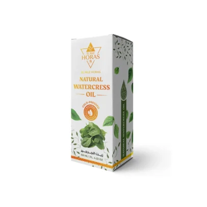 Horas Premium Watercress Oil for nutritional use, rich in natural nutrients and wellness-supporting properties.